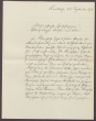 Schreiben von Friedrich Katz an die Großherzogin Luise; die neue Oberin, die Johanniterschwester Gräfin Luitgard von Solm Laubach