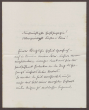Schreiben von Otto Frommel an die Großherzogin Luise; Gedenken an den Tod von Albert Helbing