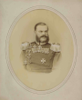 Freiherr Gustav von Brandenstein, Generalmajor, Kommandeur der 52. Infanterie-Brigade von 1881-1885 in Uniform mit Orden, Brustbild in Halbprofil