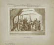 Theaterstück verkleideter Offiziere Grenadier-Regiment (König Karl) Nr. 123 stellen Kampfszene auf Bühne nach, Beiprogramm zur Hochzeitsfeier Prinzessin Pauline mit Fürsten Friedrich zu Wied, 1898