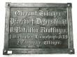Ansicht einer Ortstafel: Oberamt Tübingen, Pfarrdorf Degerschlacht, II. Bataillon Reutlingen, 1. württembergisches Landwehr-Regiment Nr. 119, 2. Kompanie Tübingen, Bild 1