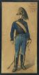 Kanonier der Württ. Reitenden Artillerie 1801in Uniform mit Zierhelm