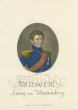 Wilhelm I., König von Württemberg (1781- 1864) in Uniform mit Orden und Schärpe, Brustbild in Halbprofil, Bild 1