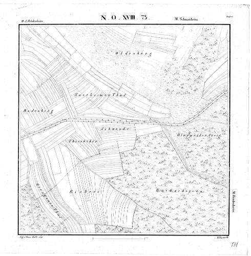 Kartenblatt NO XVIII 73 Stand 1830, Bild 1