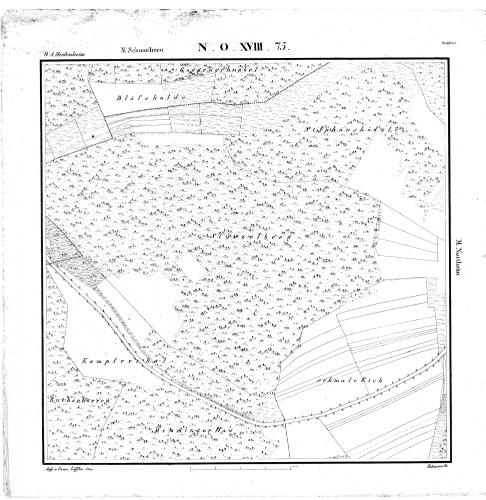 Kartenblatt NO XVIII 75 Stand 1830, Bild 1