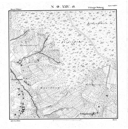 Kartenblatt NO XXIV 18 Stand 1824 ca., Bild 1
