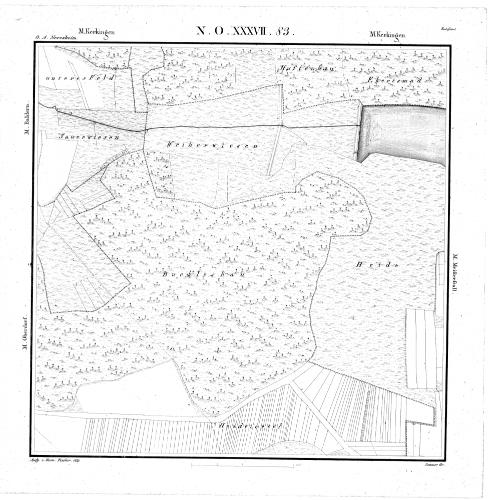 Kartenblatt NO XXXVII 83 Stand 1829, Bild 1