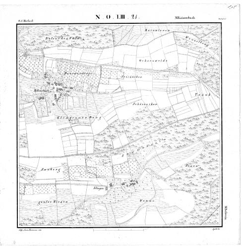 Kartenblatt NO LIII 21 Stand 1832, Bild 1