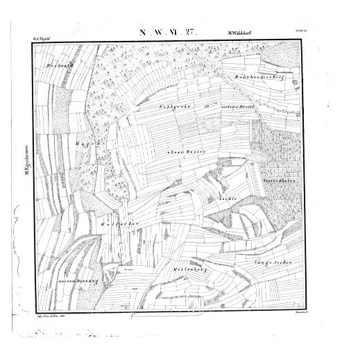 Kartenblatt NW VI 27 Stand 1836, Bild 1