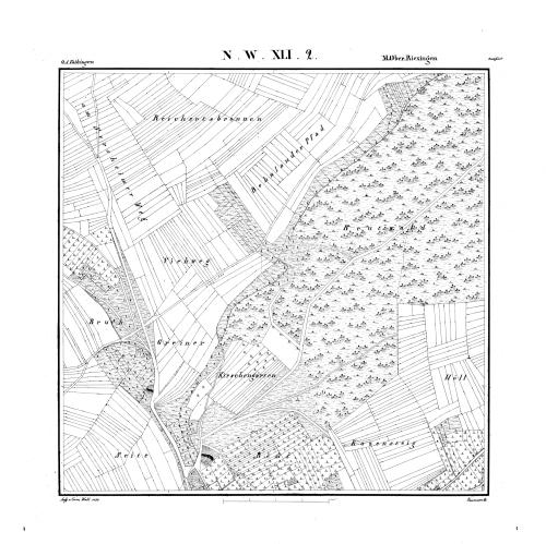 Kartenblatt NW XLI 2 Stand 1832, Bild 1