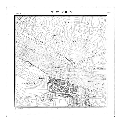 Kartenblatt NW XLIII 9 Stand 1835, Bild 1