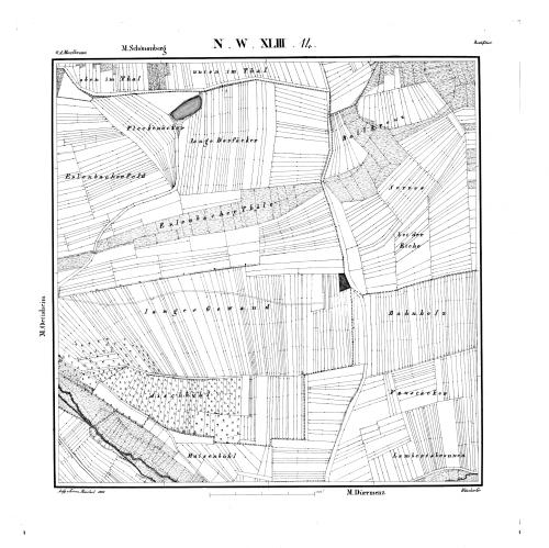 Kartenblatt NW XLIII 14 Stand 1835, Bild 1