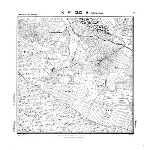 Kartenblatt NW XLIX 9 Stand 1835, Bild 1