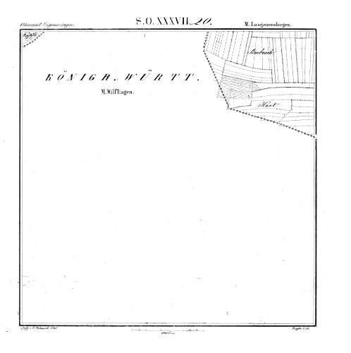 Kartenblatt SO XXXVII 20 Stand 1845 (nur hohenzollerischer Teil), Bild 1