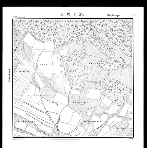 Kartenblatt SW I 38 Stand 1837, Bild 1