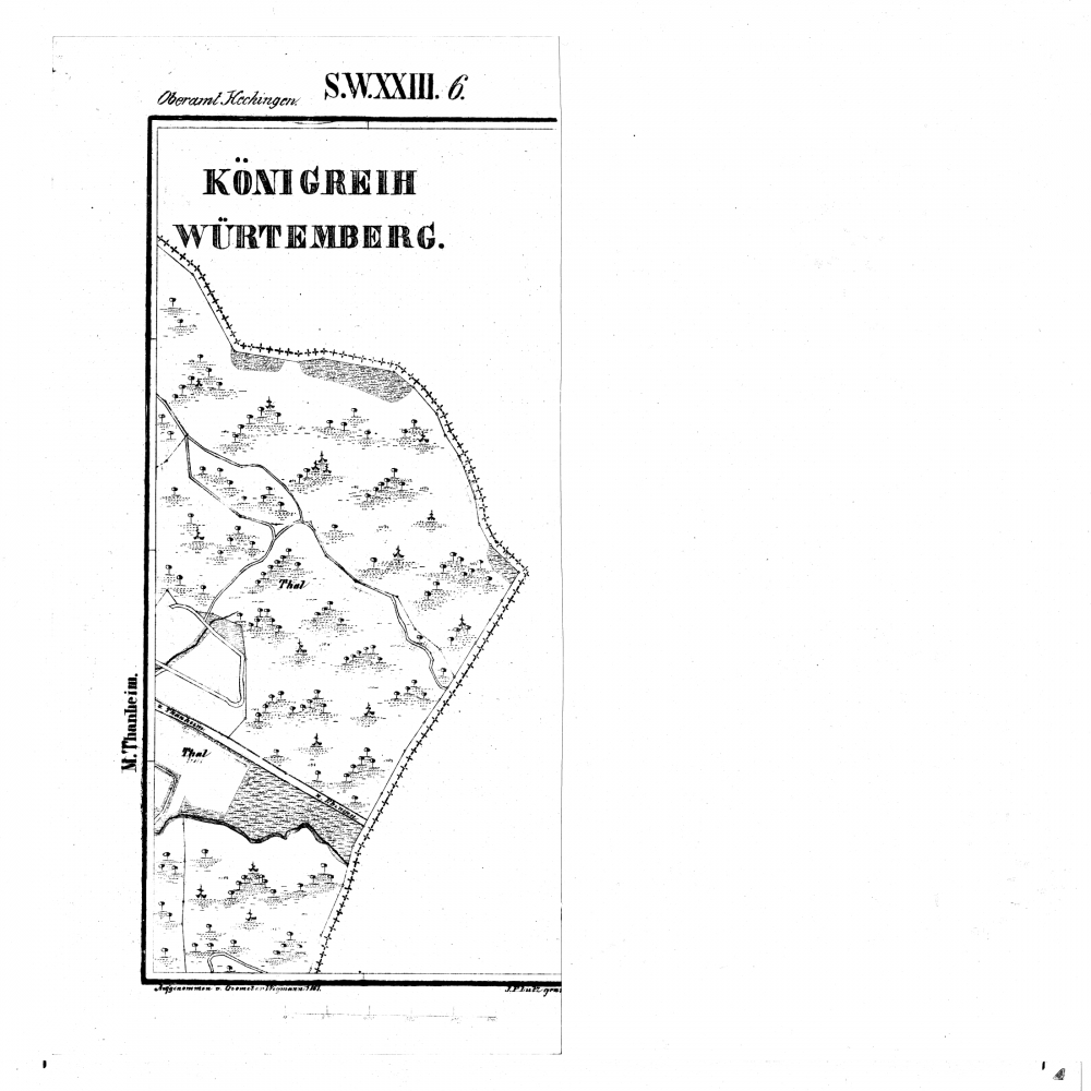 Kartenblatt SW XXIII 6 Stand 1861 (nur hohenzollerischer Teil) (Geifitze, Albstadt, Stich, Albstadt)