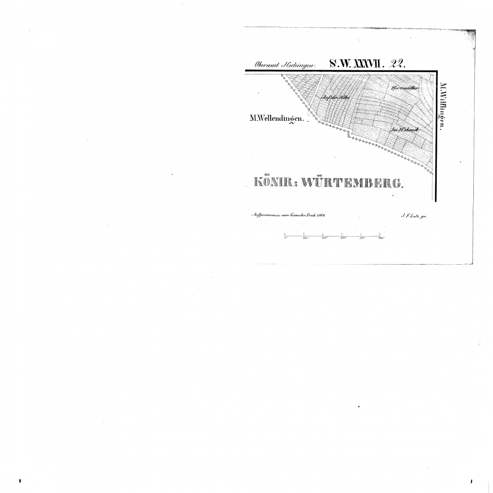Kartenblatt SW XXXVII 22 Stand 1860, Bild 1