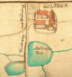 Ehemaliges Kloster Goldbach auf einer Karte von 1782.