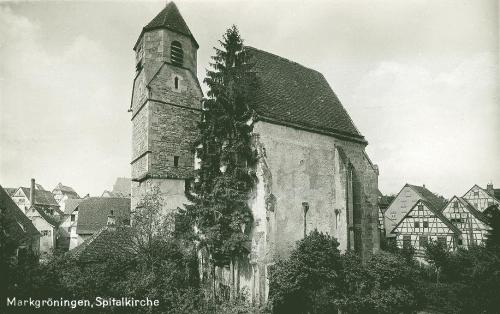Baureste der Spitalkirche, 1930.