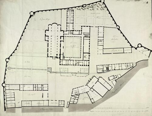 Situationsplan sämtlicher Klostergebäude von 1803.
