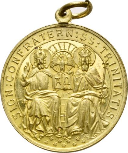 Medaille auf die Wiedererrichtung der Dreifaltigkeitsbruderschaft in Spaichingen, 1897 [Quelle: Landesmuseum Württemberg]