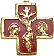 Kreuzförmige Medaille der Ulrichsbruderschaft Wangen, um 1960 [Quelle: Landesmuseum Württemberg]