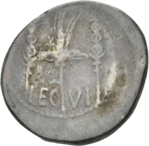 Denar des Marcus Antonius für die 6. Legion [Quelle: Landesmuseum Württemberg]