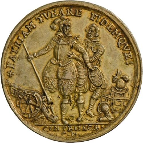 Medaille von Christian Maler auf auf Kurfürst Friedrich V. die Verteidigung Böhmens, 1619 [Quelle: Landesmuseum Württemberg]