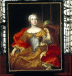 Bildnis Karoline Luise von Hessen-Darmstadt, unbek. Maler, Öl auf Lwd., 1776