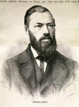 Johannes Scherr: Stich des Kulturhistorikers um 1867