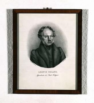 Ludwig Uhland als Abgeordneter: Lithographie des Schriftstellers um 1850