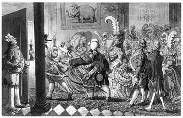 Karikatur auf Friedrich I "The Bridal-Night" (Die Brautnacht), 1797