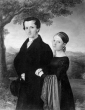 Friedrich Silcher mit seiner Frau Luise, geb. Enslin, Öl auf Metall um 1820