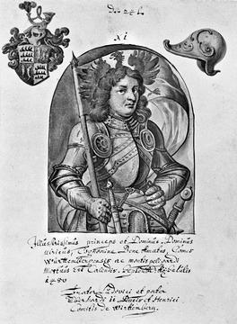 Graf Ulrich V. (der Viel geliebte) von Württemberg um 1450 - Buchmalerei