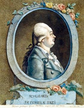 Christian Friedrich Daniel Schubart: Radierung um 1780