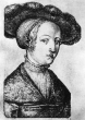 Herzogin Sabine von Württemberg um 1530 - Kohlezeichnung