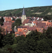 Roßwag mit Kirche und Weinbergen 1992