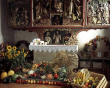 Erntedankfest: geschmückter Altar, Ellhofen 1996