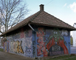 Graffiti an e. Häuschen in Heilbronn-Sontheim 1995