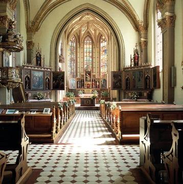 Laudenbach: spätgotische Bergkirche innen 1994