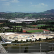 Stuttgart-Bad Cannstatt: Blick vom Gaskessel zum Gottlieb-Daimler-Stadion 1998
