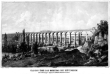 Eisenbahnviadukt über die Enz bei Bietigheim - Lithographie um 1857