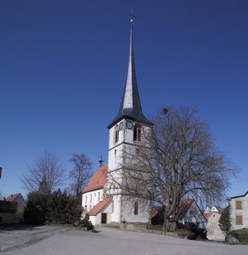 Kirche St. Ulrich mit Echterturm, Blaufelden-Wiesenbach 2004