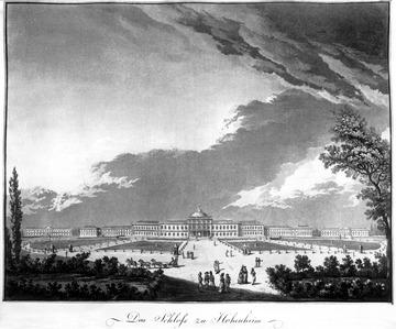 Stuttgart-Hohenheim: "Das Schloss zu Hohenheim ..." um 1795