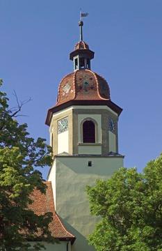 Crailsheim-Jagstheim: Pfarrkirche St. Nikolaus, Ostturm, 2004