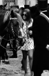Frau beim Blutritt bei Weingarten 1970
