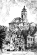 Stuttgart - Gaisburg: Evangelische Stadtkirche um 1913