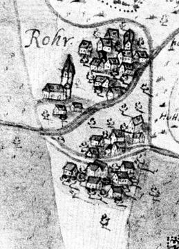 Stuttgart- Rohr: aus der Kieserschen Forstkarte Nr. 52 aus dem Böblinger Forst von 1681
