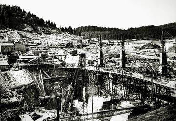 Schluchsee: Staumauer am Schluchsee während Bauarbeiten um 1930