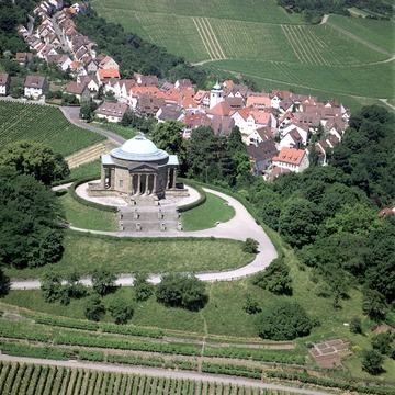 Stuttgart-Rotenberg: Grabkapelle aus der Luft 1994